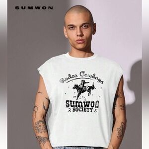 Sumwon Society Sleeveless Western Rodeo Graphic Tank Top